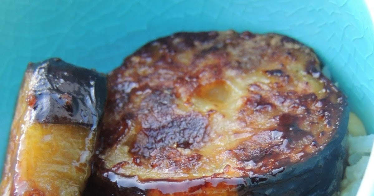 Donburi d'aubergines {laquées au mirin et soja}