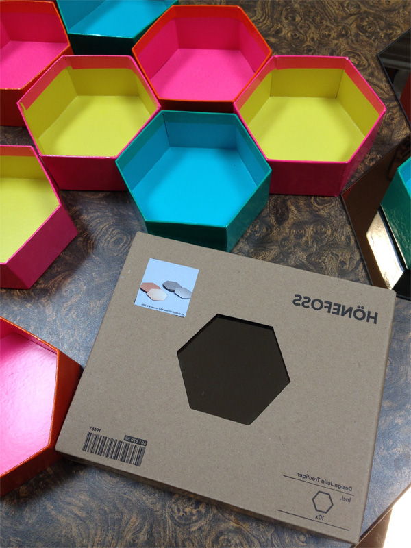 Diy Honeycomb Hexagon Shelves 99create 12 Hexagonal Gift Bo Mirrored Tiles Pieces Of Double Sided Wall Mounting Tape