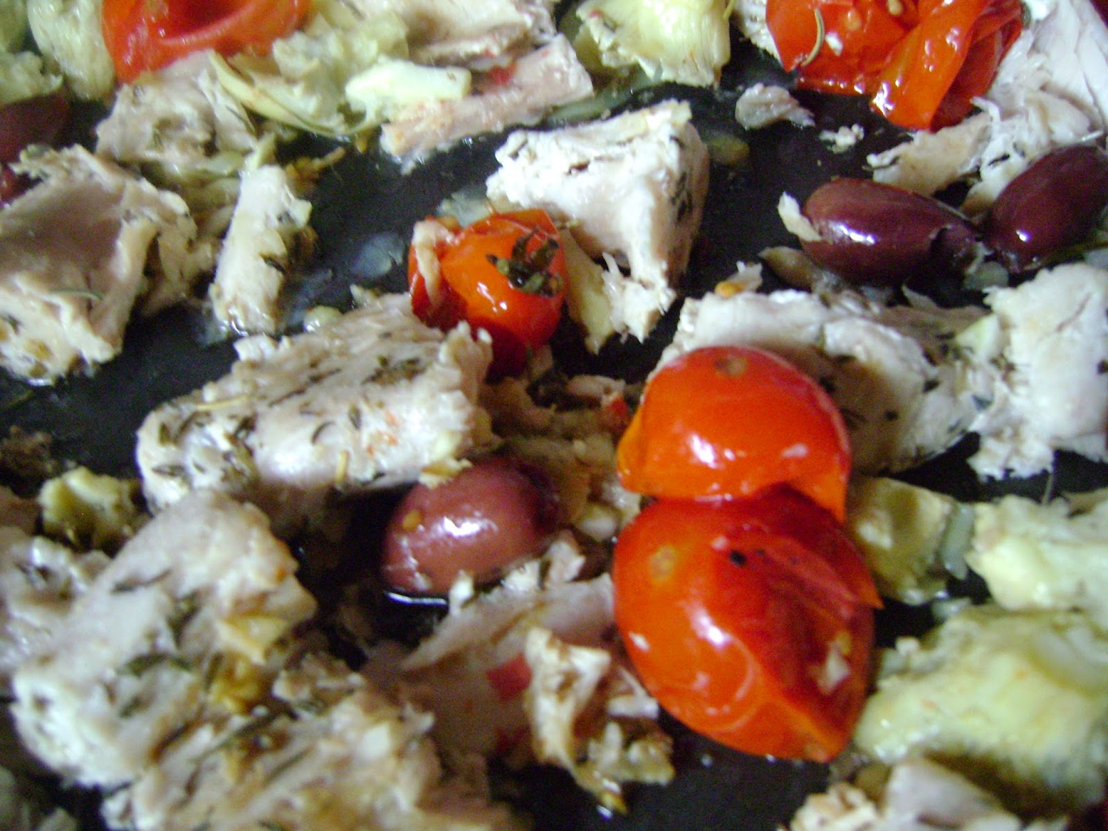 Tuna, Artichoke Hearts and Roasted Tomato Linguine mysavoryspoon