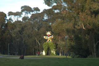Sun God, by Niki de Saint Phaille, at Muir College near the Faculty Club