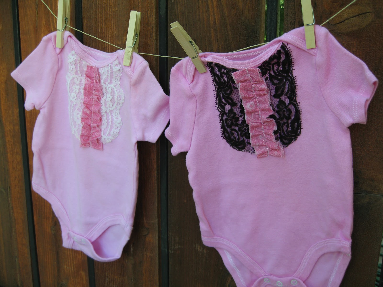 this is my department (craft blog) Twin Girl Onesies