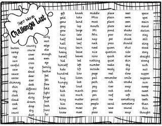 Mrs. Heeren's Happenings: Sight Words - Challenge List