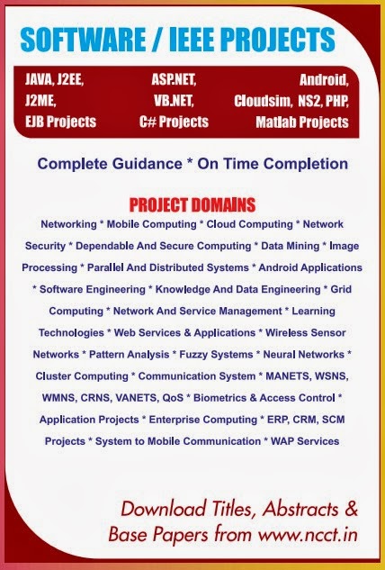 Ieee Projects Available Bulk In Java Dotnet Matlab Android