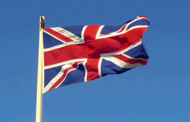 Image of the flag of the United Kingdom. 