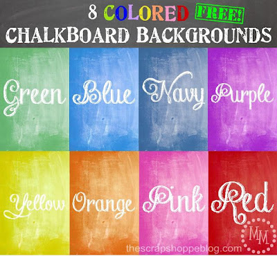 8 Colored Chalkboard Backgrounds