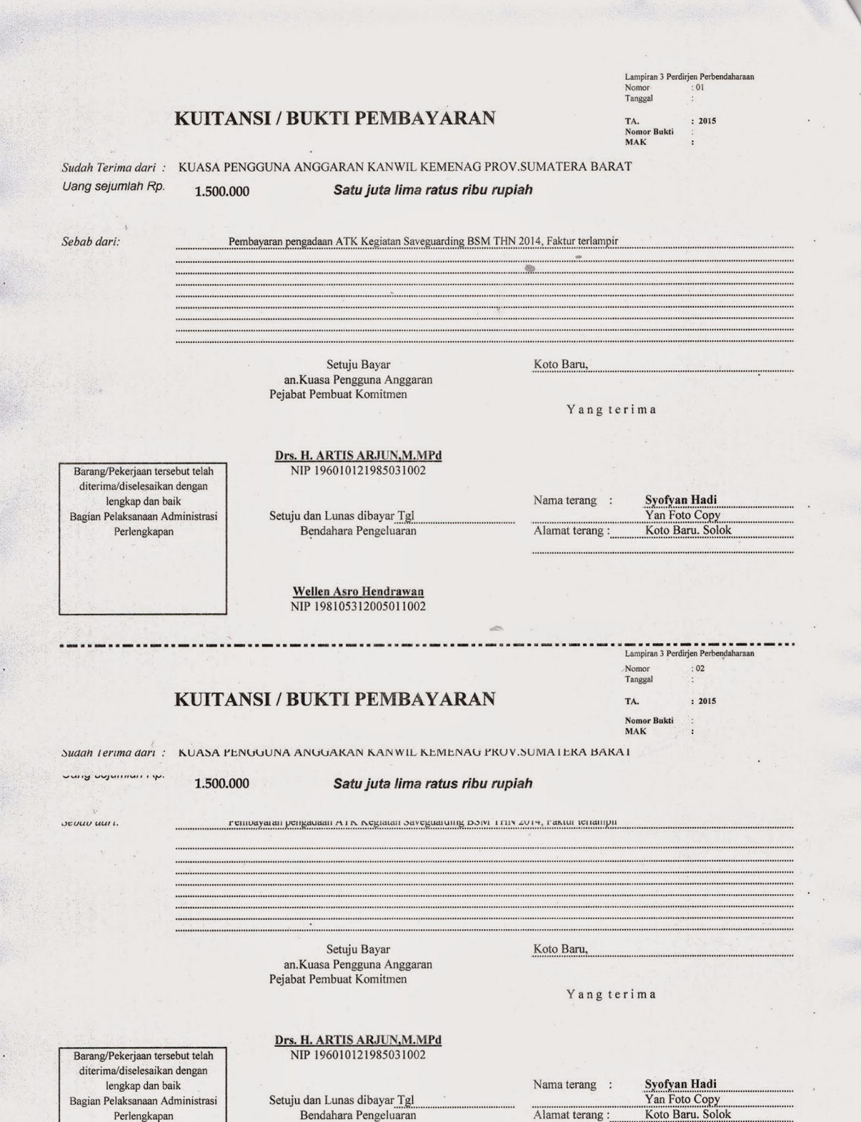 Seksi Pendidikan Madrasah Kemenag Kab. Solok Contoh