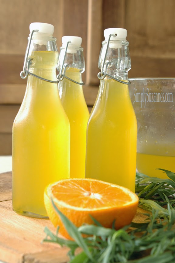 Simply Suzanne's AT HOME orange tarragon syrup . . . a Summer simple syrup