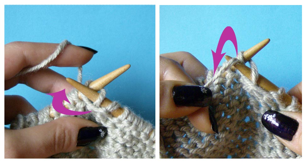 Cloopco Eastern uncrossed knitting knits and purls