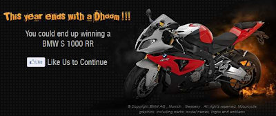 Win BMW S 1000 RR Bike Used By Actor Aamir Khan In Dhoom 3 !!! Also Win Movie Tickets And Meet The Star Cast Of The Movie By !!! - By Participating In 'Join The Chase' Contest.