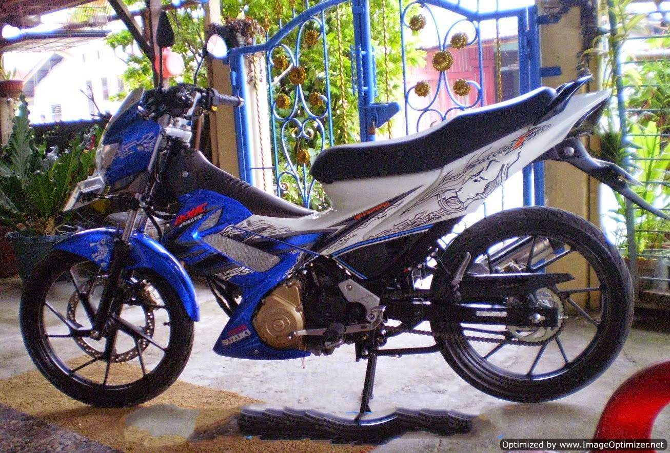 Motor Bekas Satria FU Biru Putih 2011 Murah