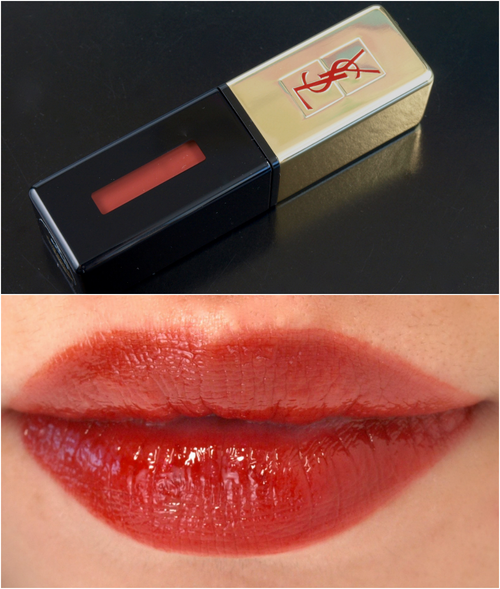 Fall Lips with YSL: Yves Saint Laurent Rouge Pur Couture Glossy Stain in  28 Grenat Acrylique & 10 Rouge Philtre Swatches and Review