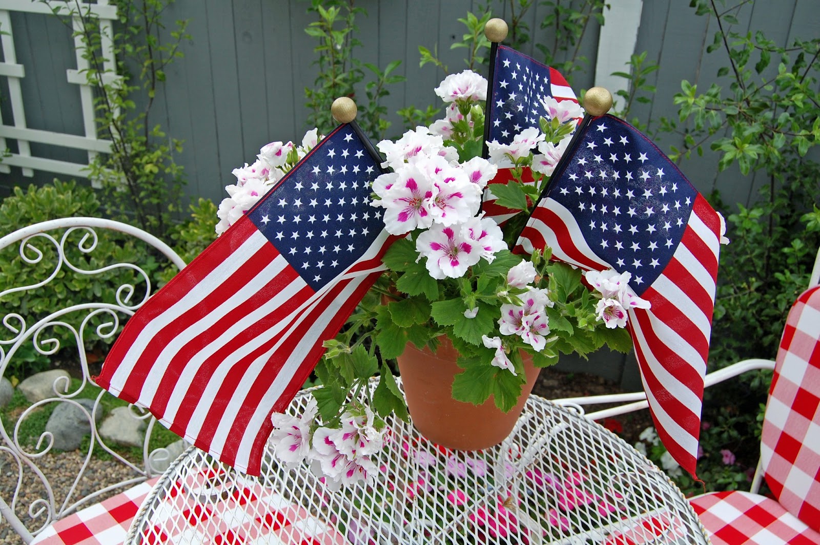 My Painted Garden Flags In My Garden