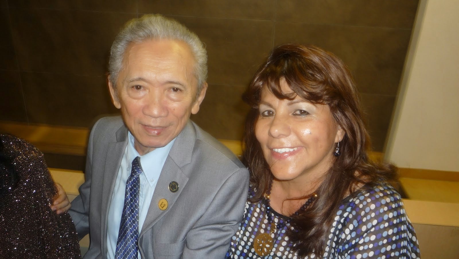 El escritor y diplomático Panameño Julio Yao con la declamadora Luz Estela Vargas