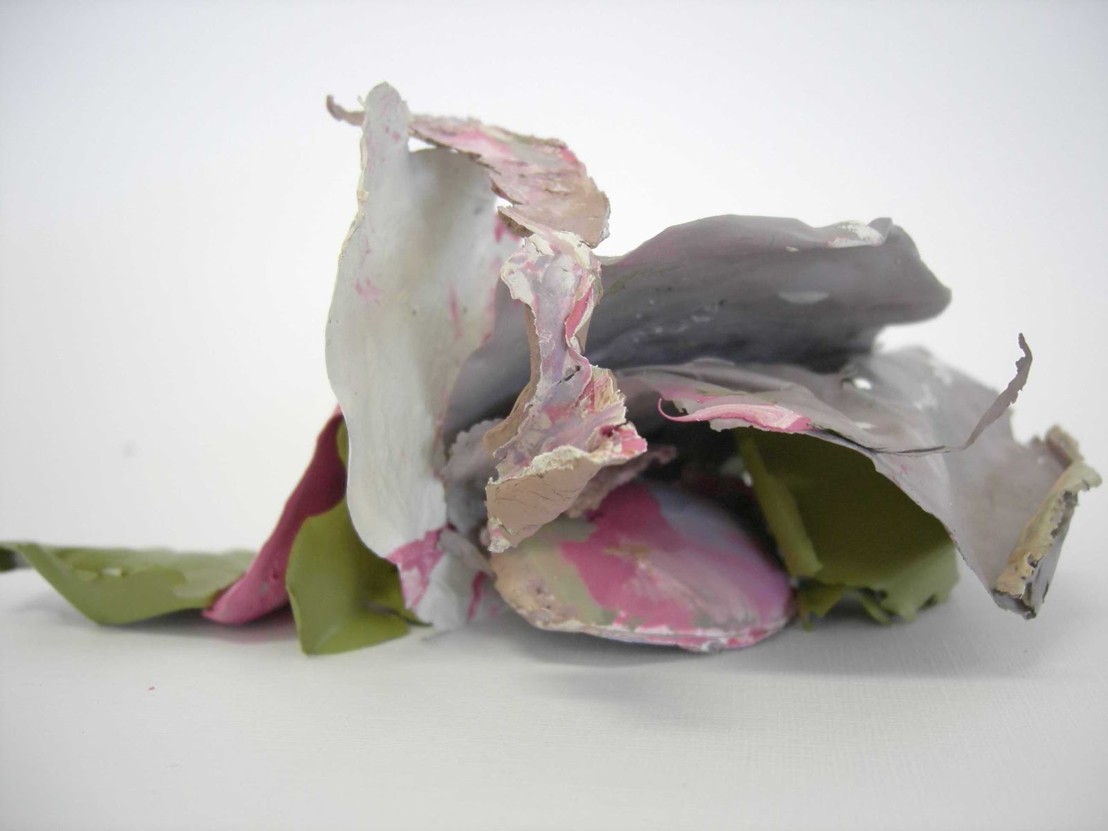 melanie diss dried paint sculptures