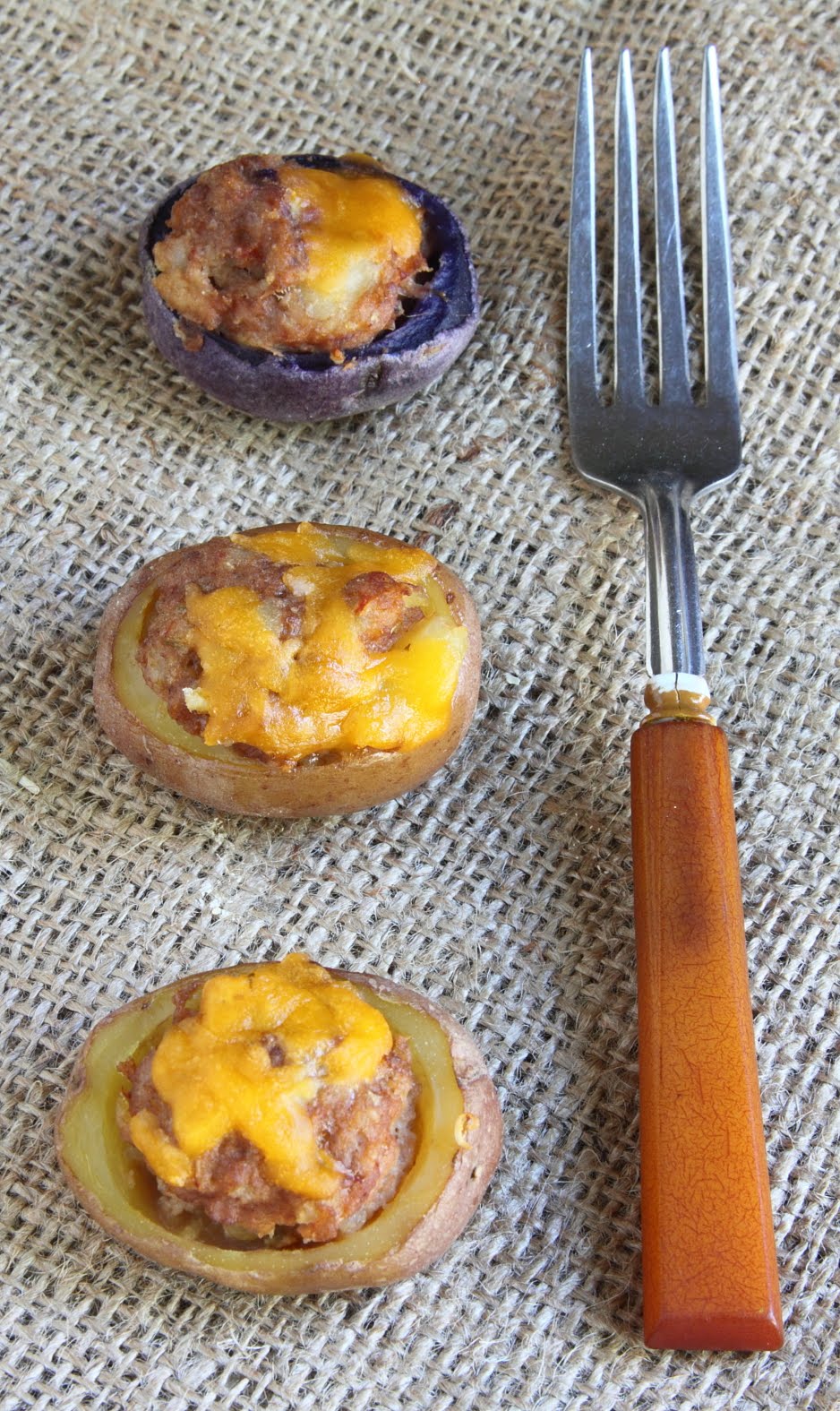 ShowFood Chef Mini Meatloaf Stuffed Potatoes Appetizer