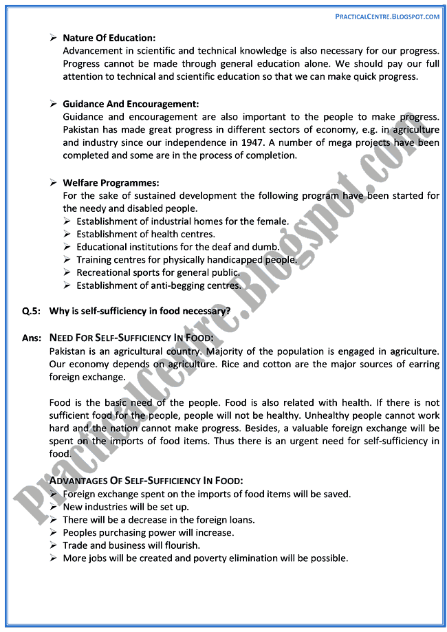 pakistan-a-welfare-state-descriptive-question-answers-pakistan-studies-9th