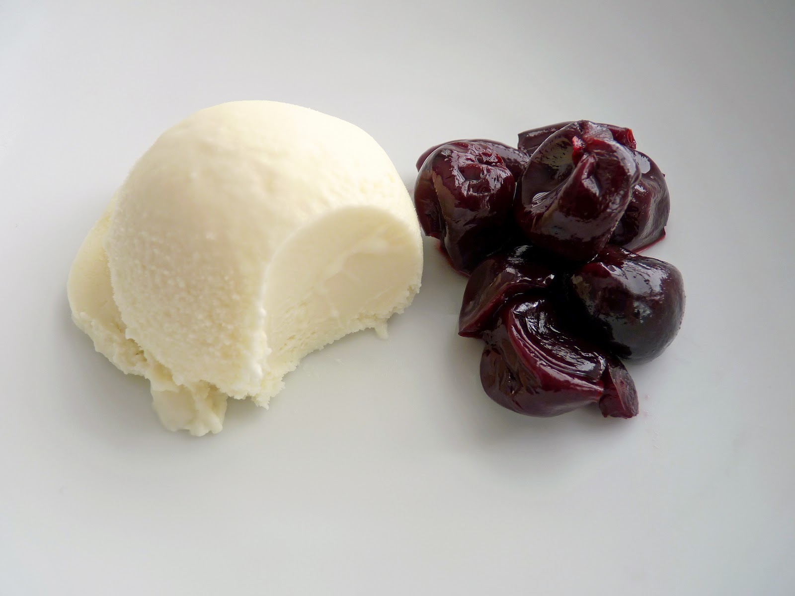 pastry studio Goat Cheese Ice Cream with Cherries