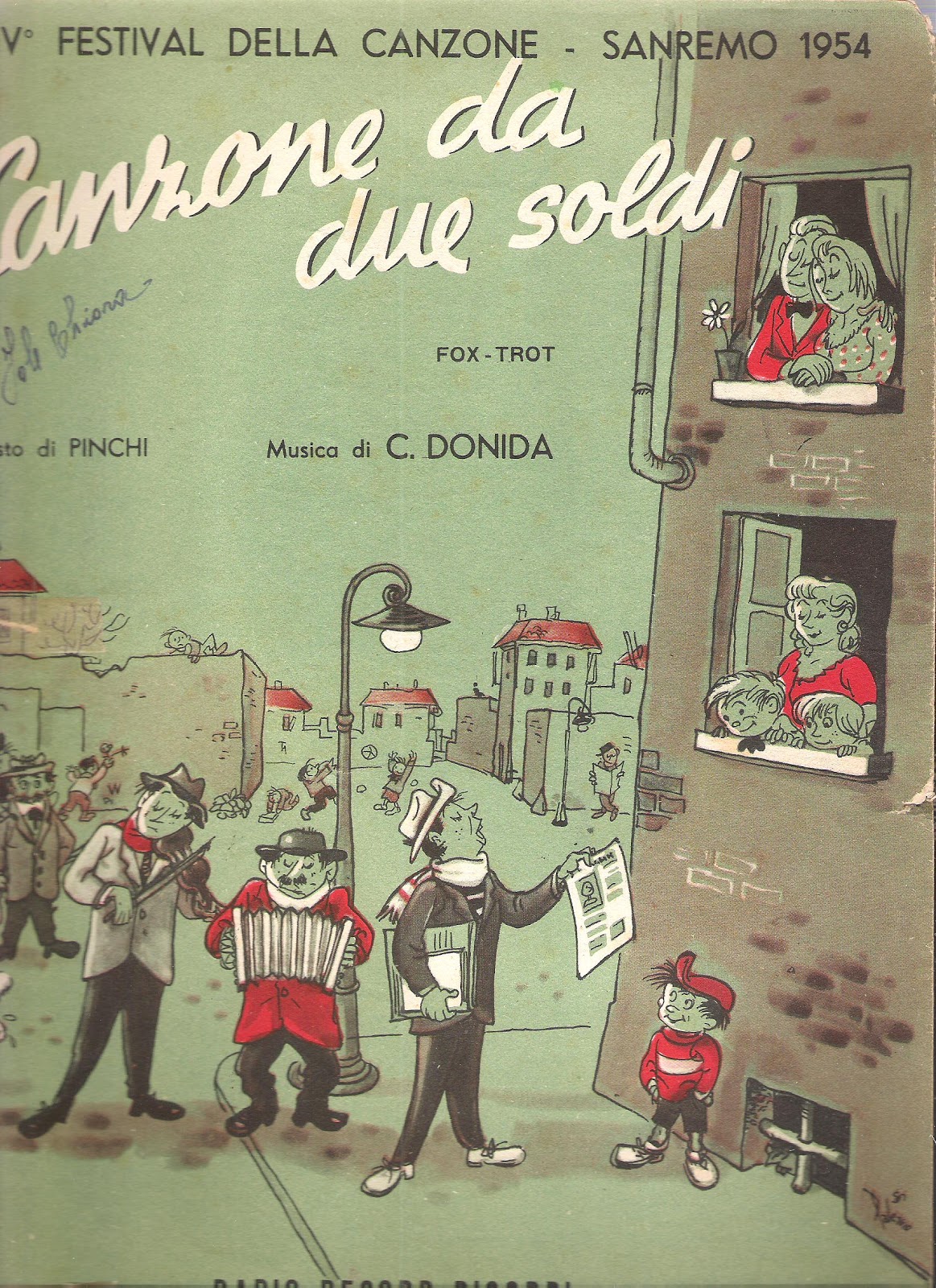 SPAZIO DELLA MUSICA 1 VECCHIO SCARPONE A SANREMO NEL FESTIVAL 1954