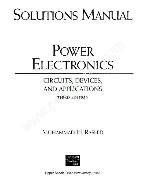 Solution Manual For Power Electronics Mohan Pdf