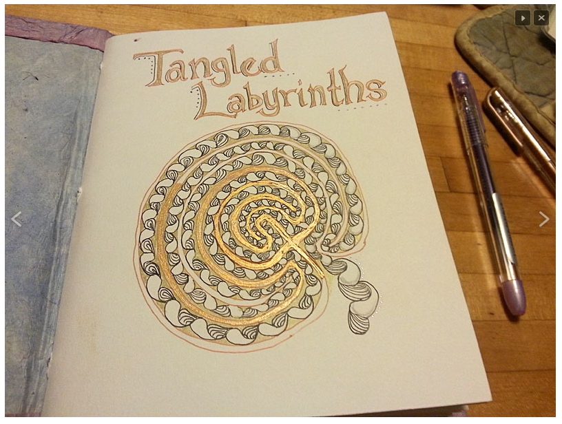 The BeeHive July 19, 2014 Make a Tangled Labyrinth Journal