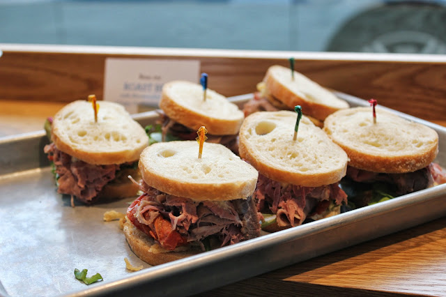 Mini sandwiches at Flour, Too cookbook launch party