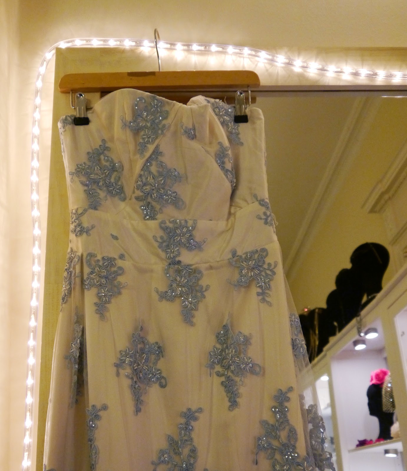 Rowan Joy Dress Hill Street Design Studio, design studio, artist studio, Edinburgh, launch night, event, Scottish Bloggers, Edinburgh Bloggers, Scottish Design, Scottish Designers, Rowan Joy, Dress Design, Lace dress, blue dress