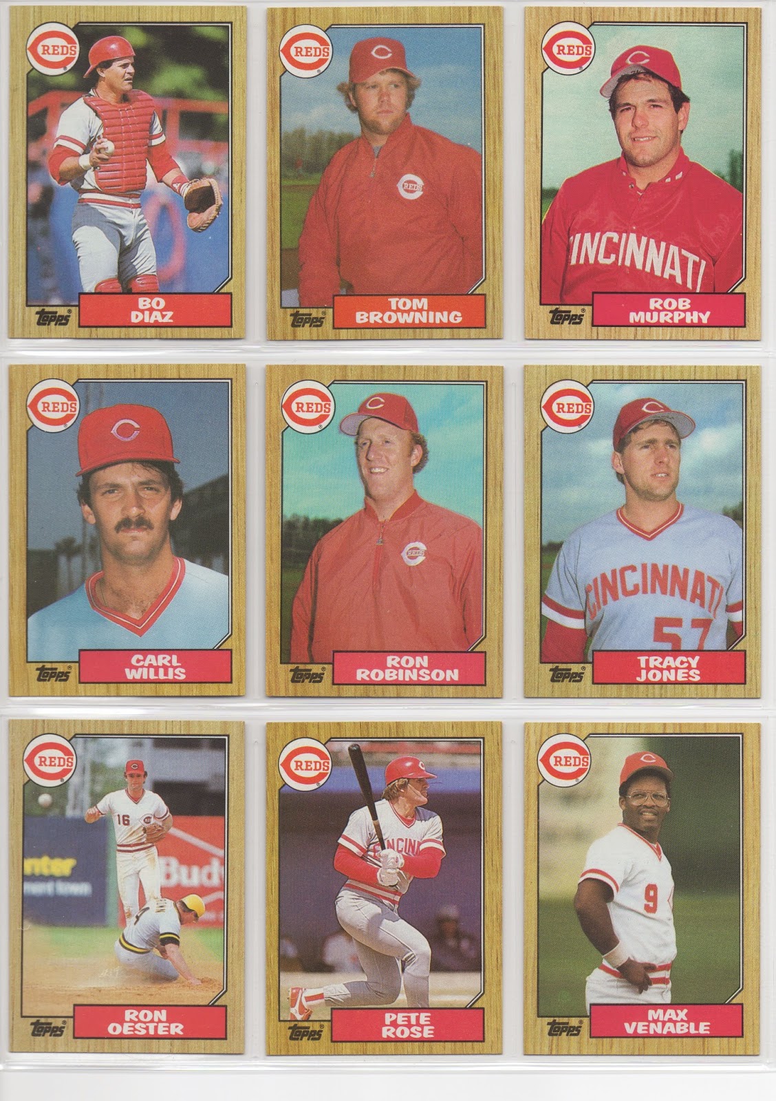 Cincinnati Reds Baseball Card Collector: 1987 Topps Cincinnati Reds Team Set1128 x 1600