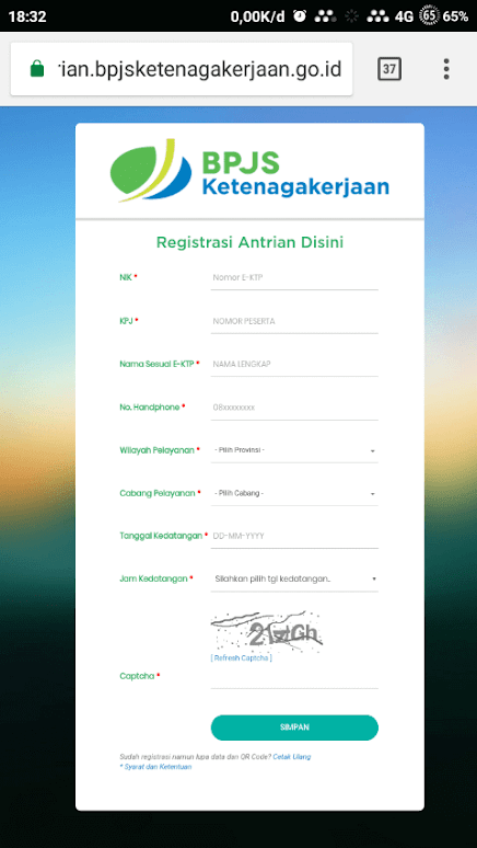 Laman web daftar Antrian Online BPJS Ketenagakerjaan Laman web daftar Antrian Online BPJS Ketenagakerjaan
