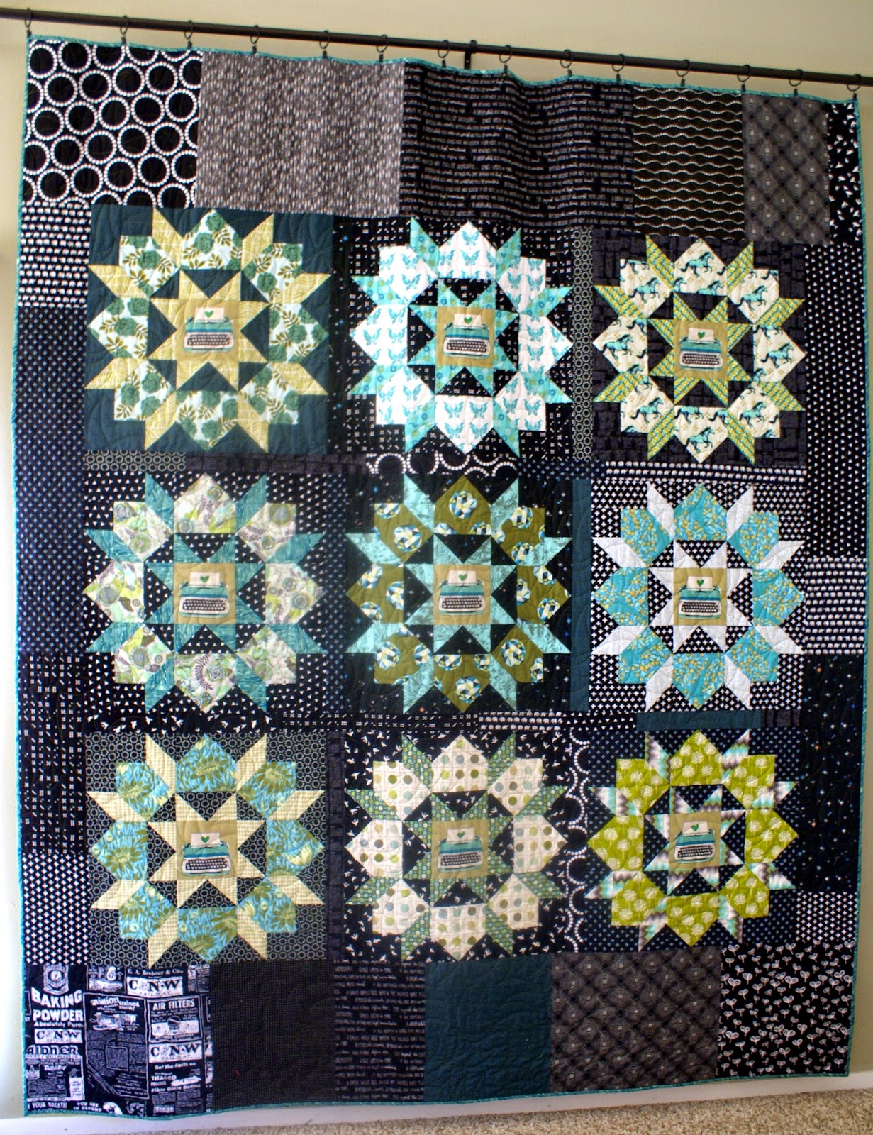 Dresden Lane Blogger's Quilt Festival Large Category Typewriter