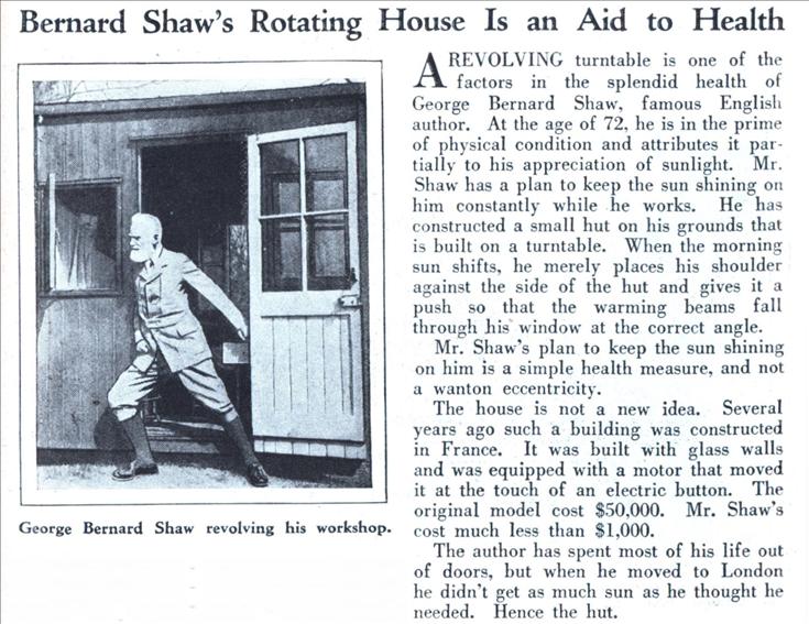 Shaw writing shed artikel