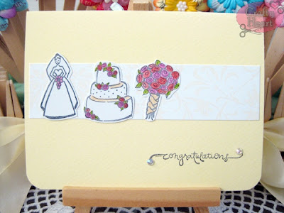 Handmade Card - Wedding Series - Beige