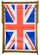 Watch Margaret Thatcher's Funeral in Style on a Great British Union Jack . (union jack wideboy deckchair open)