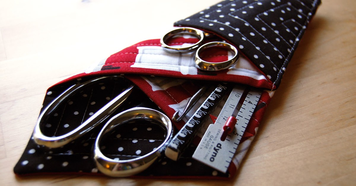 Miss Sewsitall Quilted Scissors Holder Tutorial