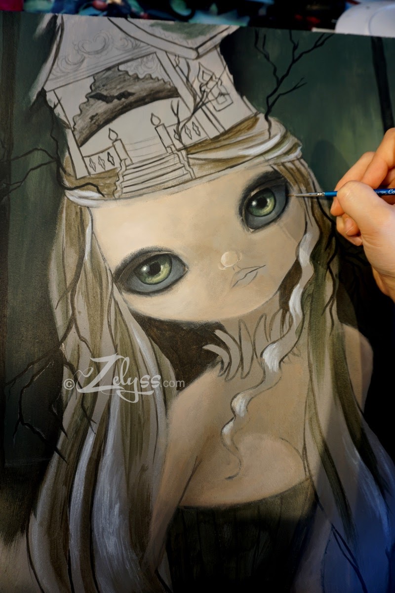 Big eyed art by Zelyss WIP 'Bat your eyes'2