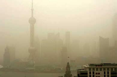 pollution image info - Air pollution images in Shanghai , China pollution image