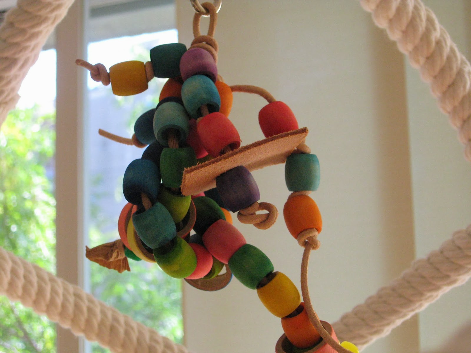 Mabel Serendipity Made my own homemade parrot toys!