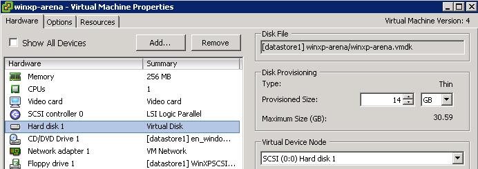 Resizing VMDK size using Vmkfstools