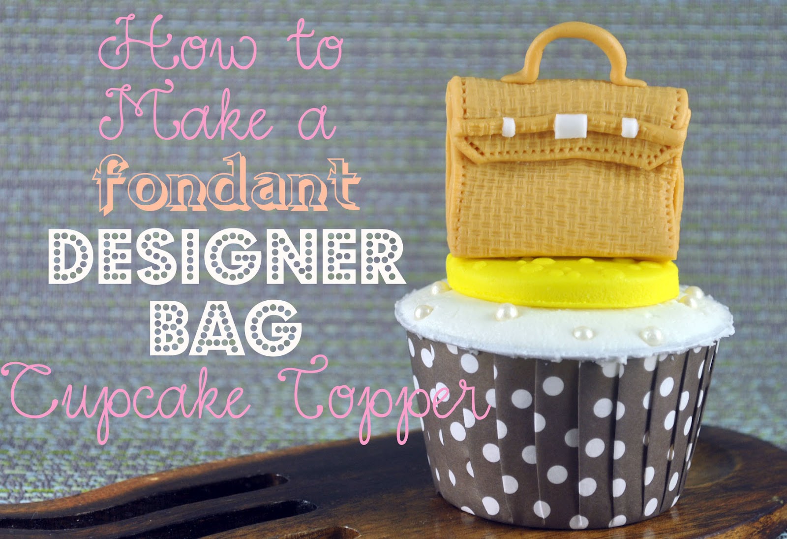 How to make Mini fashion purse fondant cupcake topper tutorial
