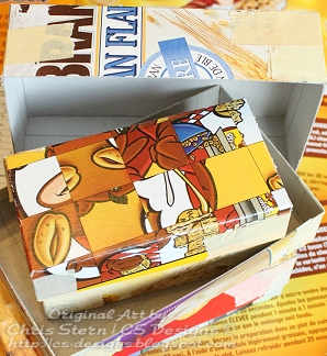 Recycled materials for altered slide mount box