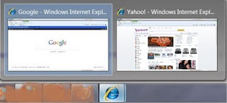 Windows taskbar preview for IE 9 without tabs