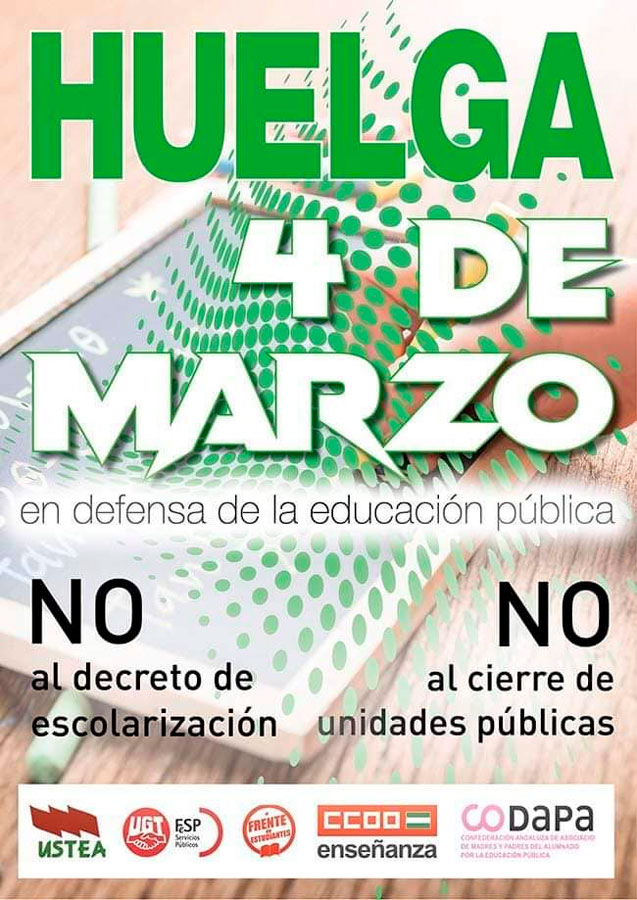 4M HUELGA EDUCATIVA EN ANDALUCÍA.