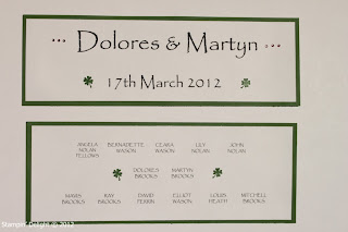 Stampin' Up! Wedding Stationary Table Plan Shamrock