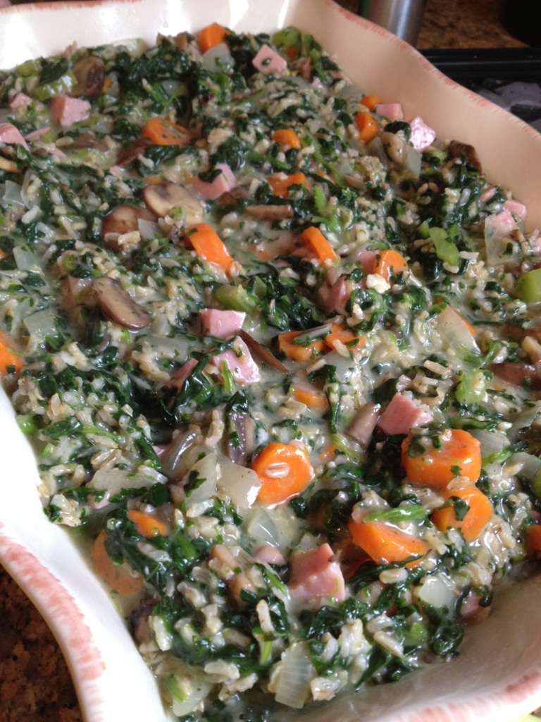 A Healthy Makeover Spinach and Rice Casserole