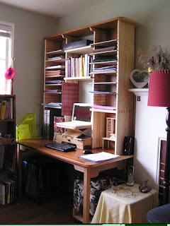 Project desk in use