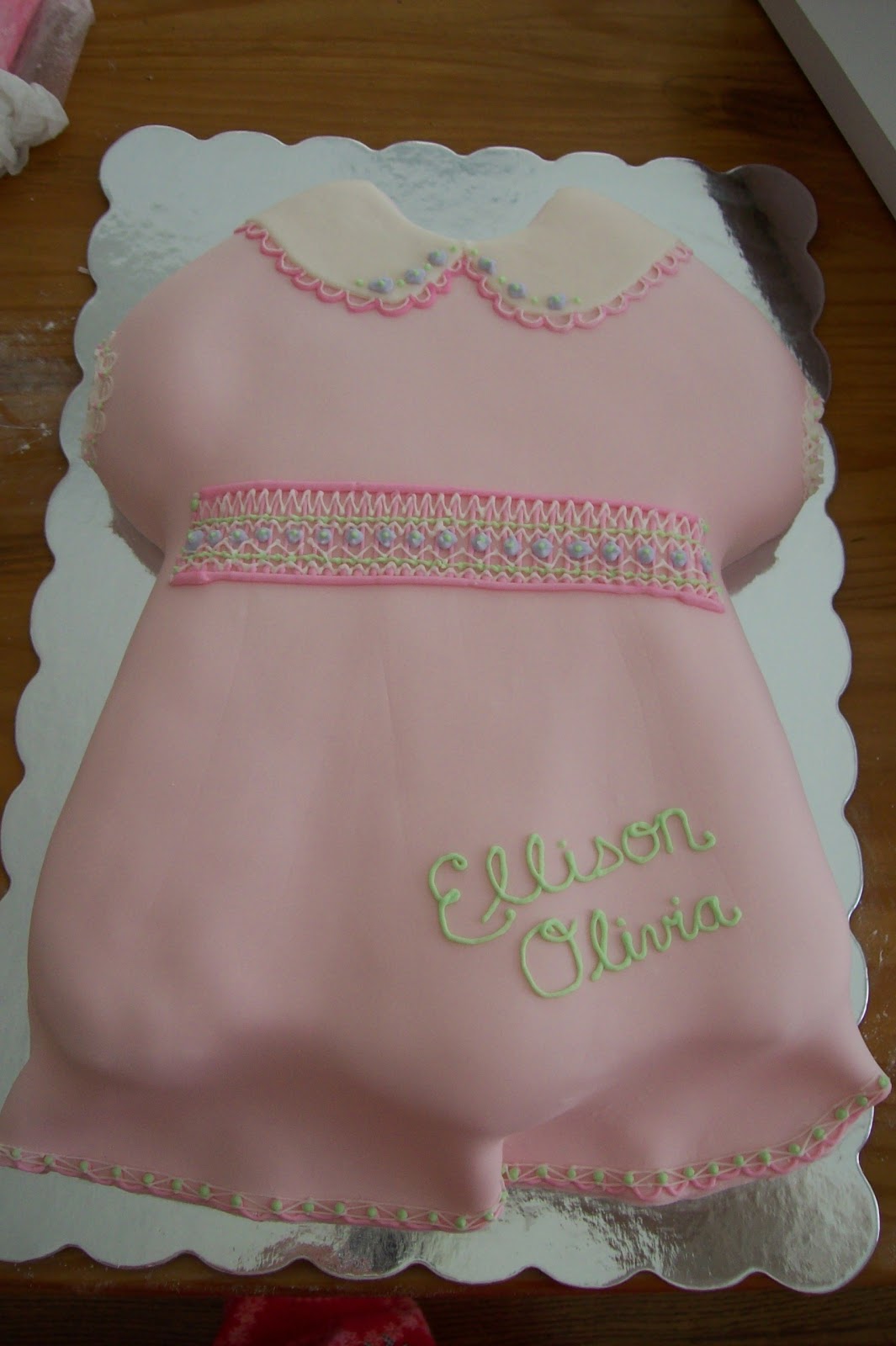 Sugar Trail Baby Dress Cake & Cupcakes