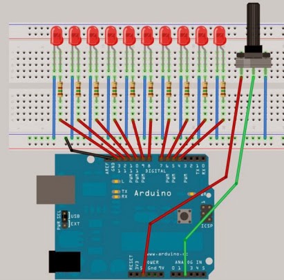 Proyek LED Chase Effect