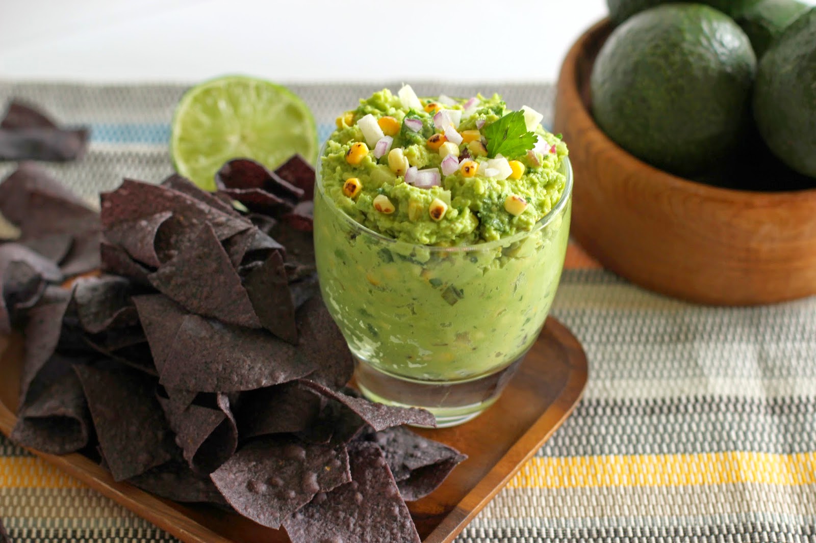 The Owl with the Goblet Roasted Corn and Jicama Guacamole