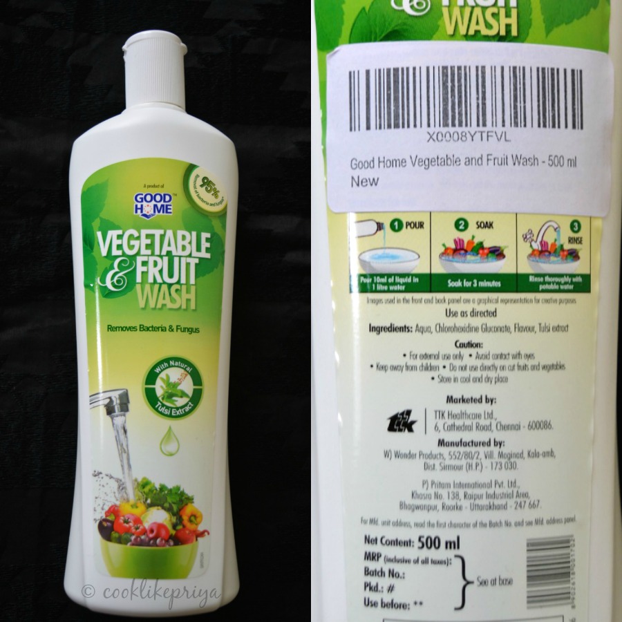 Good Home Fruit & Vegetable Wash Price - Buy Online at Best Price in India