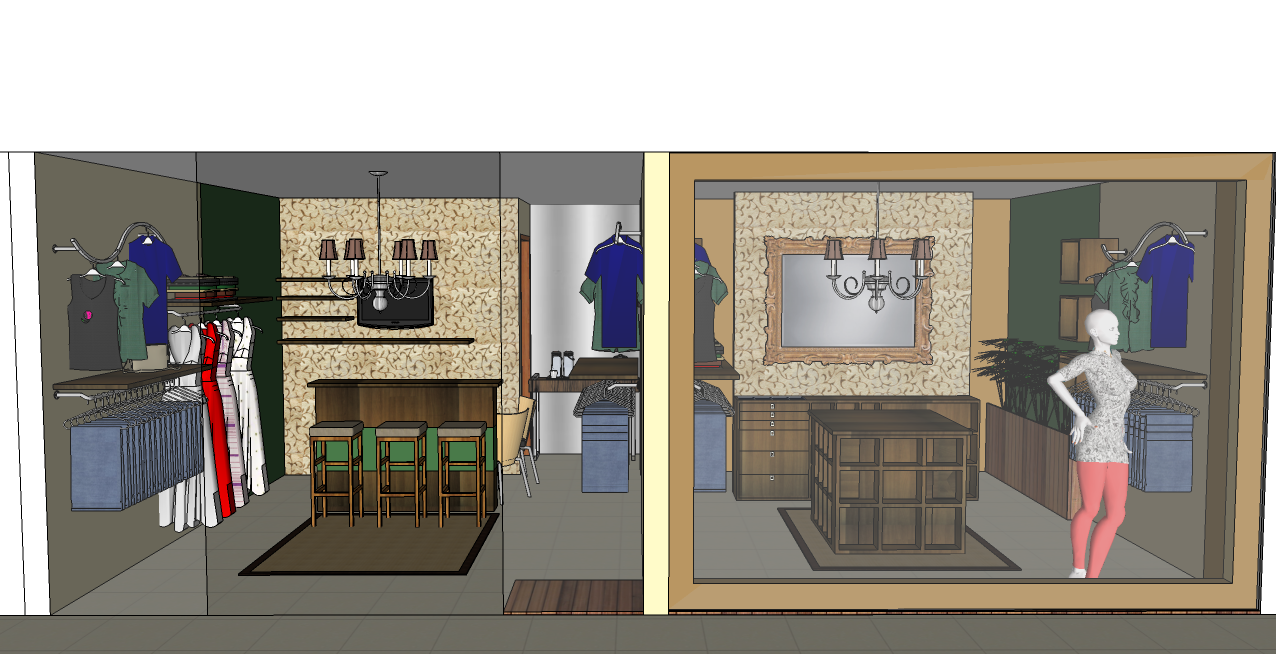 larq arquitetura Loja de Roupa . Galeria 4 de Abril . Marília/SP