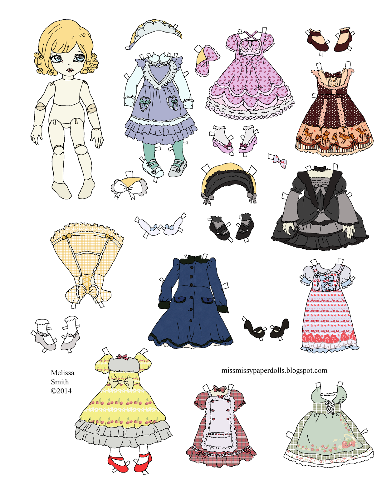Miss Missy Paper Dolls Ball Joint Doll Lolita